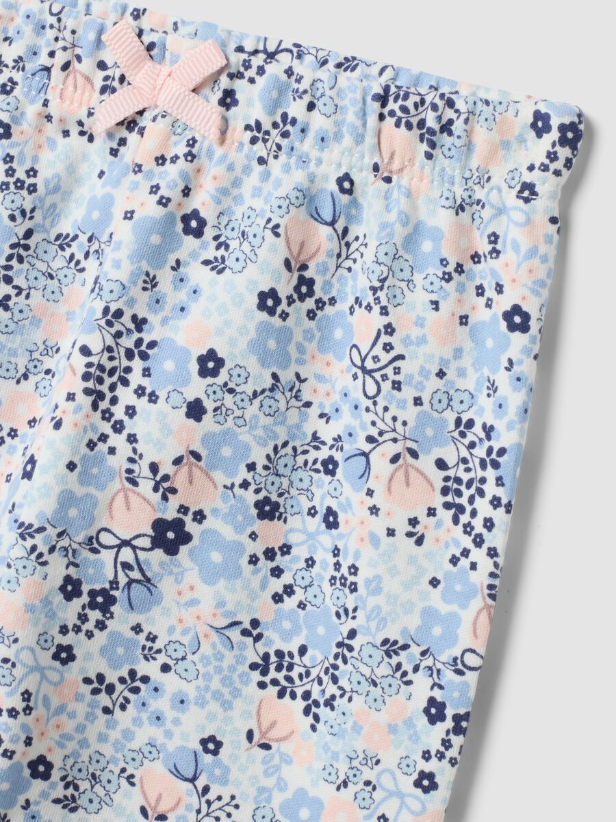 Mehrfarbige Baby-M&auml;dchen-Leggings aus reiner Bio-Baumwolle mit Blumenprint_2