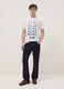 Wei&szlig;es T-Shirt aus reiner Baumwolle mit Frontprint, Regular Fit_1