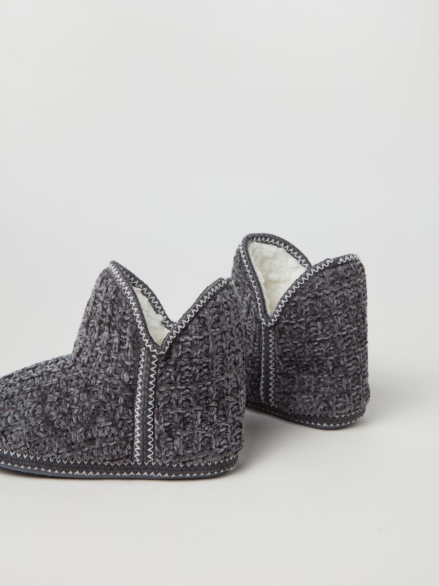 Chenille slipper boots_2