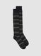 Blue knee-high socks in cotton and stretch wool_0