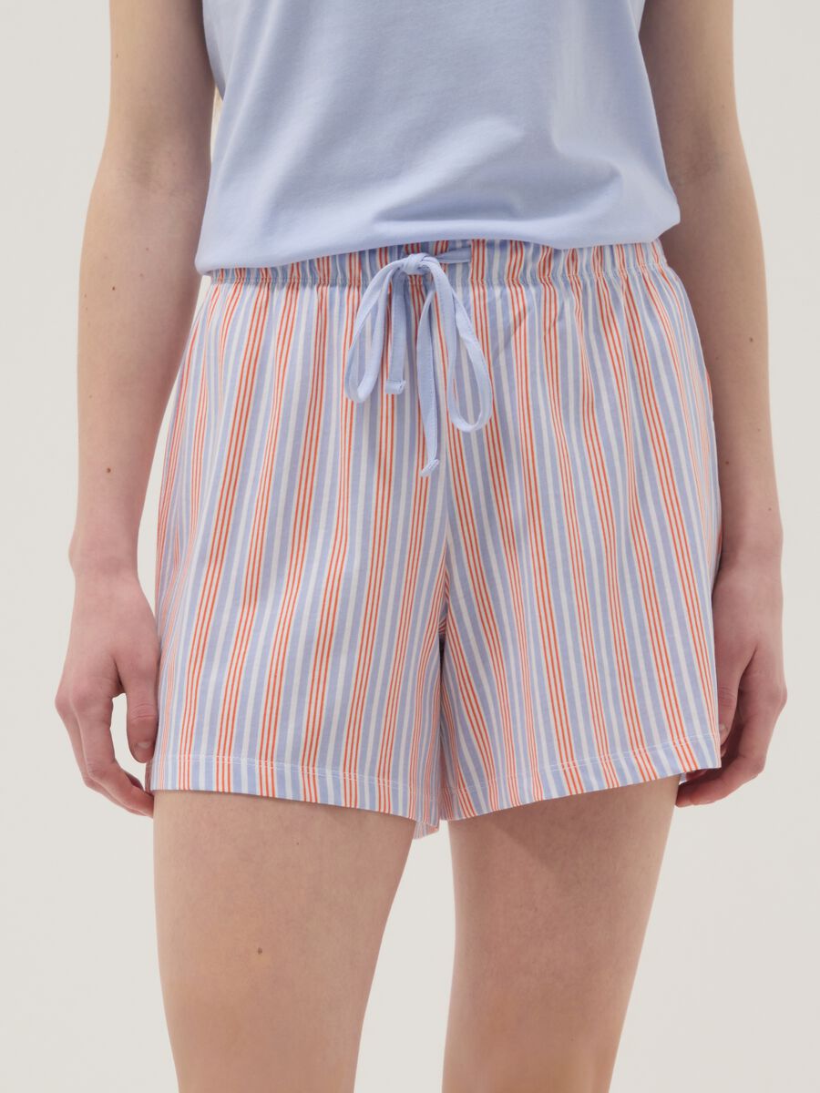 Multicolour pure cotton short pyjamas, regular fit, with prints_3