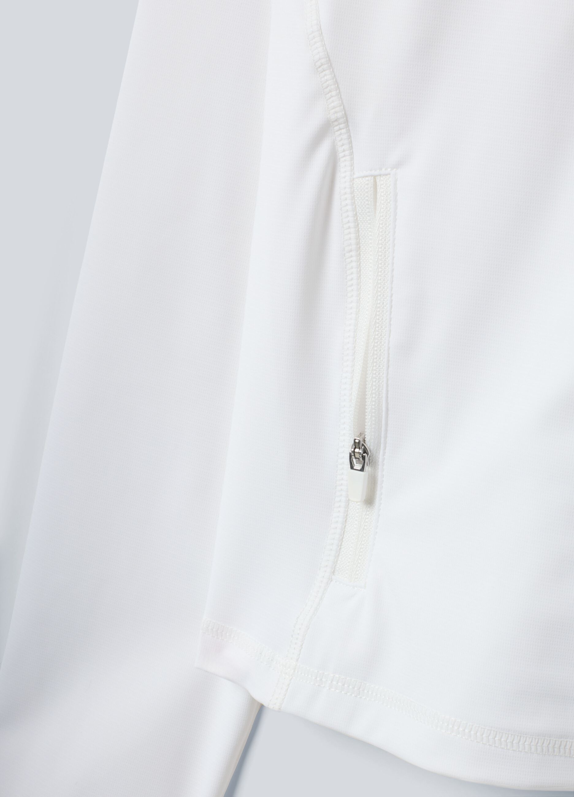 Wei&szlig;es ALTAVIA COURT Full-Zip-Sweatshirt aus elastischem Funktionsmaterial
