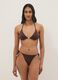Brown stretch triangle bikini with stones_1