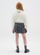Grey checkered skirt for girls in regular fit jacquard_1
