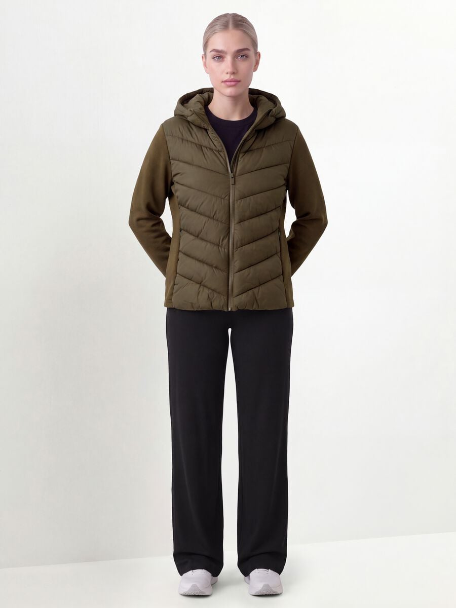 Brown regular-fit hooded zip-up jacket_2