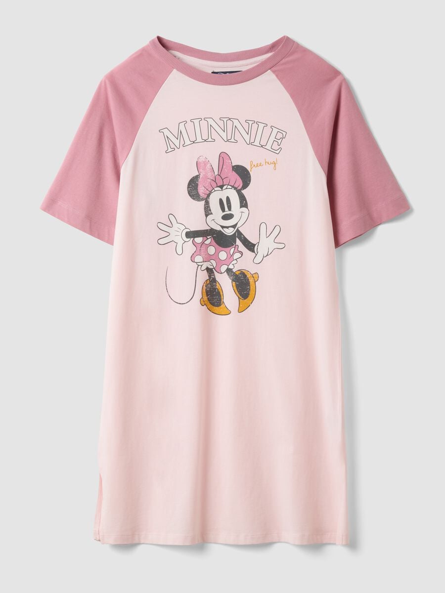 Rosa Nachthemd aus reiner Bio-Baumwolle mit Minnie-Print_4