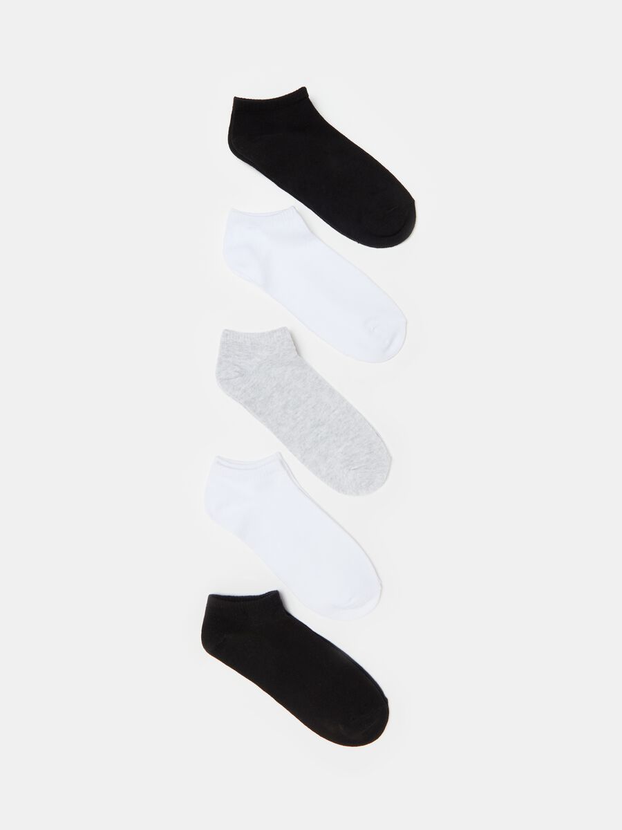 Pack cinco calcetines invisibles con algodón orgánico elástico_0