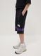 Children's black and purple regular fit shorts with Lakers print_1