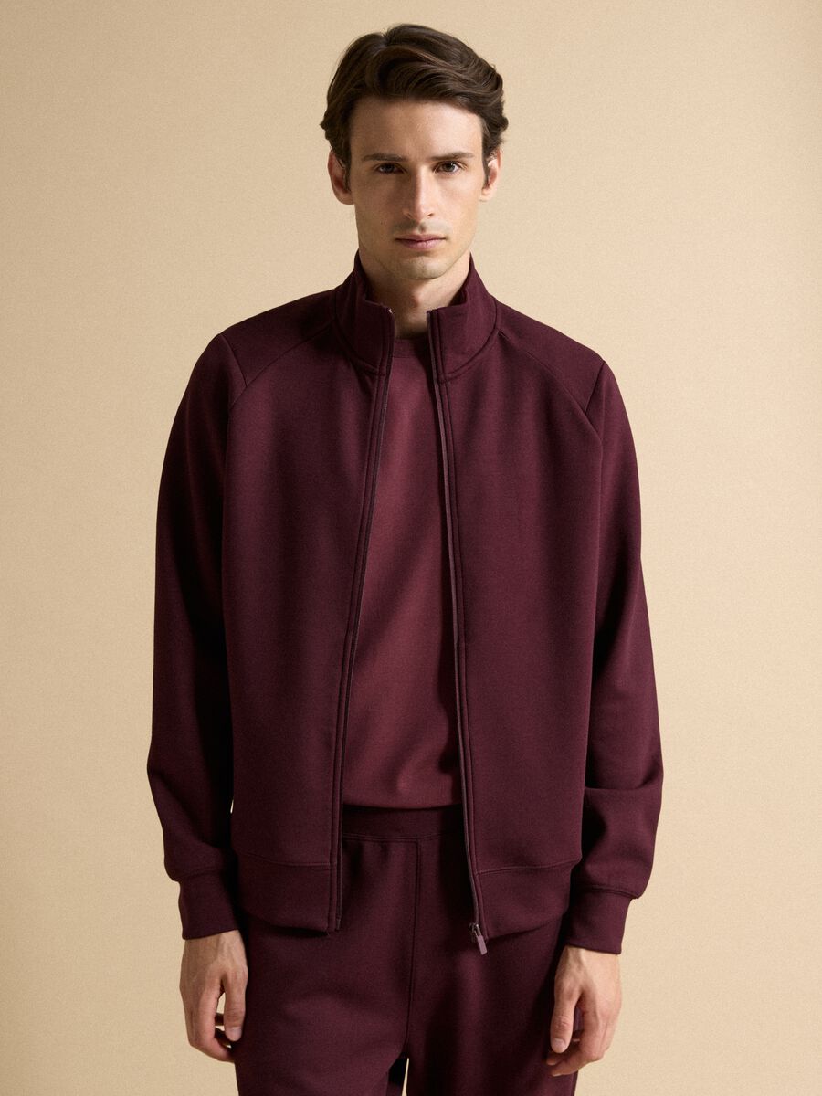 Full-zip rossa con colletto in tessuto elasticizzato Easy Dry regular fit_2