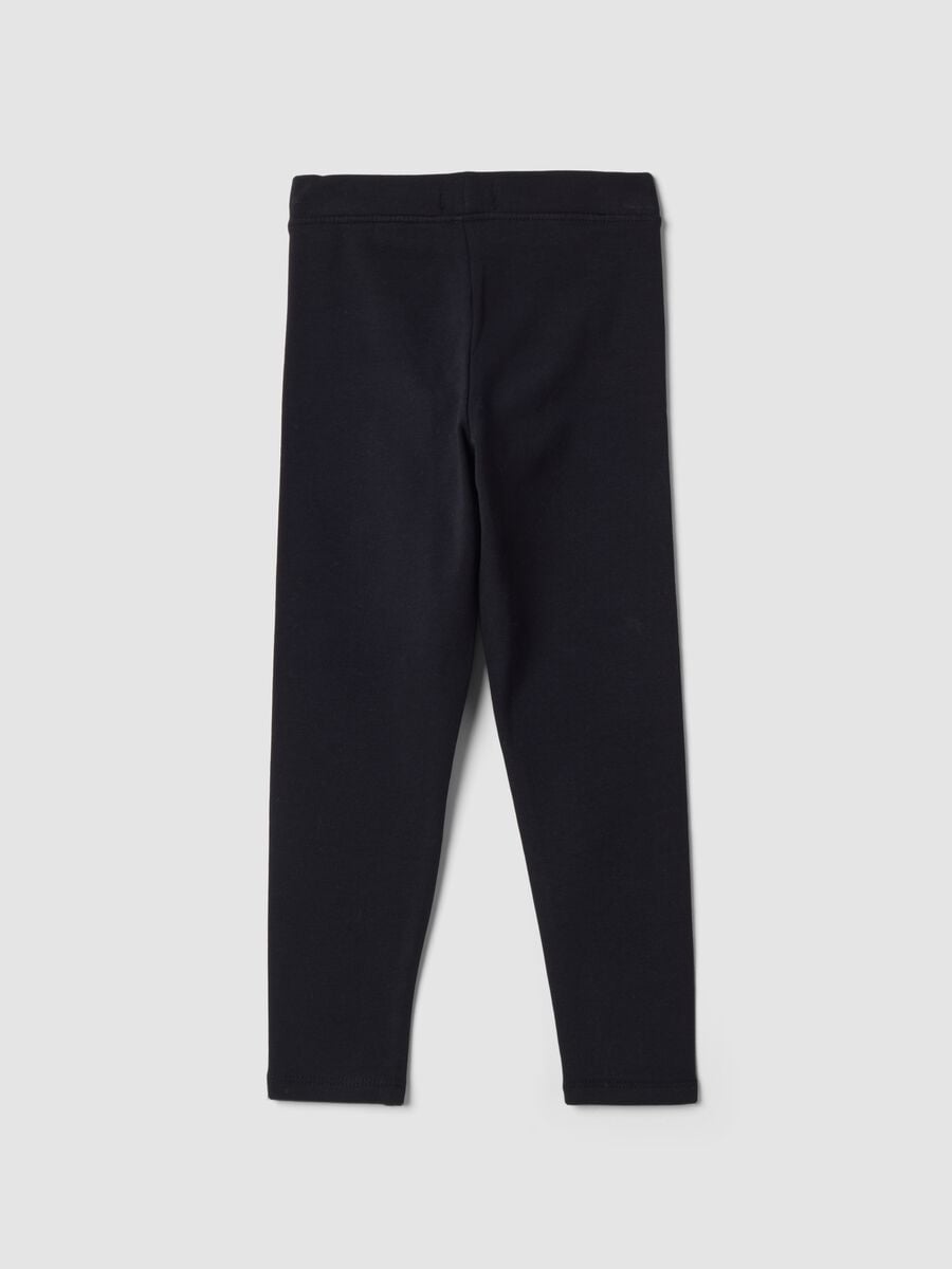 Schwarze Skinny-Fit-Leggings aus elastischer Bio-Baumwolle_1