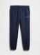 Blue Trousers in Cotton and Polyester Blend_5