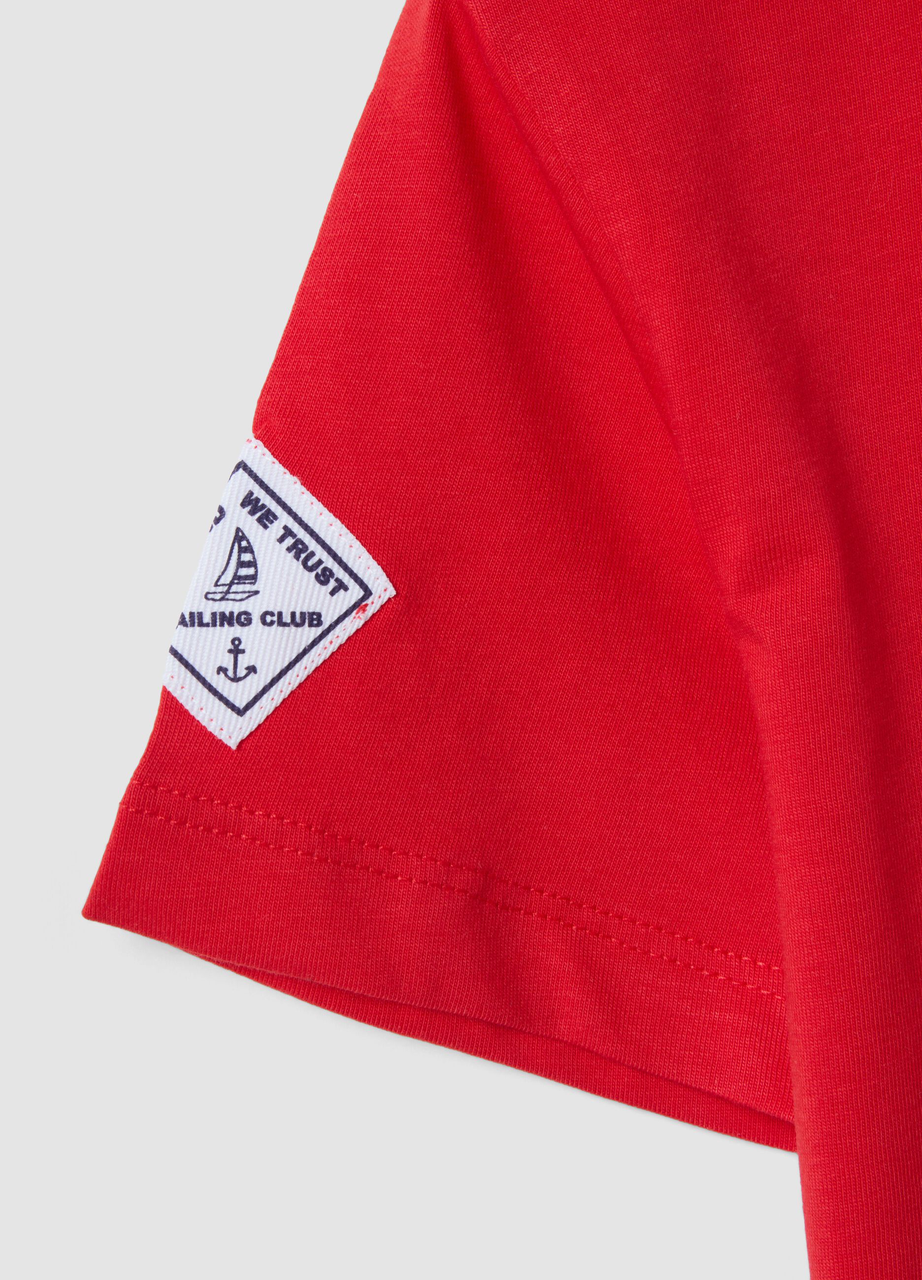 &Kappa;ό&kappa;&kappa;&iota;&nu;&omicron; &pi;&alpha;&iota;&delta;&iota;&kappa;ό T-shirt &alpha;&pi;ό 100% &beta;&alpha;&mu;&beta;ά&kappa;&iota; &mu;&epsilon; &nu;&alpha;&upsilon;&tau;&iota;&kappa;ό &tau;ύ&pi;&omega;&mu;&alpha;