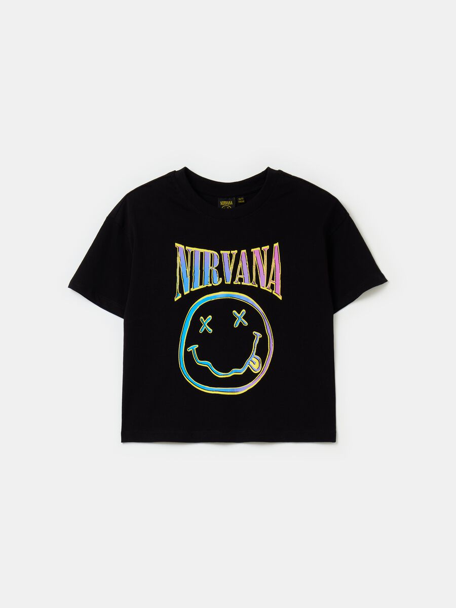 Camiseta con logo Nirvana estampado_0