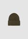 Khaki Brown Stretch-Fabric Beanie_0