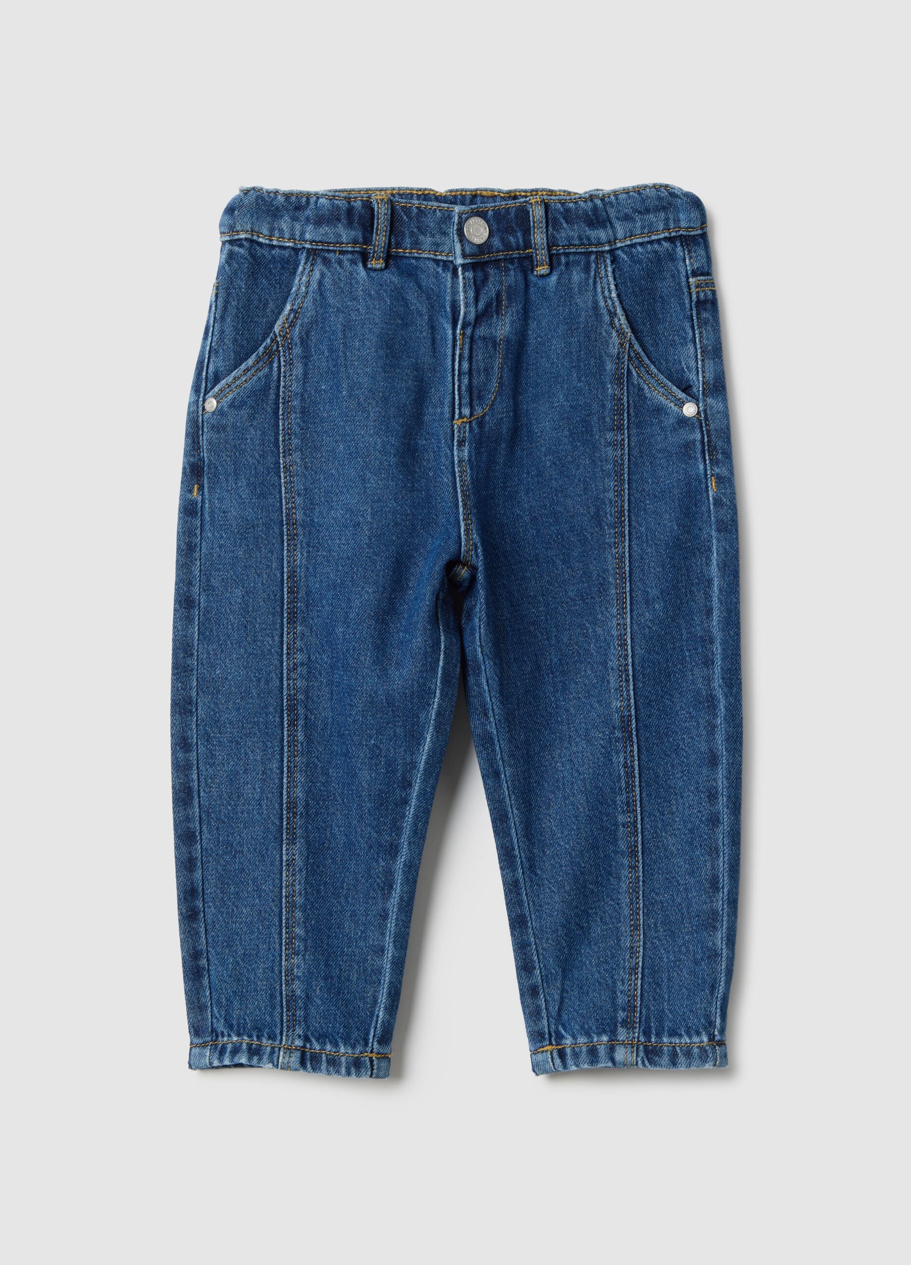 Jungen Regular Fit Hose aus reiner Baumwolle in Blau Denim