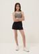 Girls&rsquo; black and beige fitted stretch-cotton set_0
