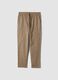 Beige Pyjamahose aus Baumwoll-Leinen-Mix, Relaxed Fit_4