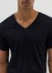 Twin pack of black Supima cotton V-neck T-shirts_1