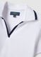 White stretch cotton regular fit polo shirt with contrasting collar_5