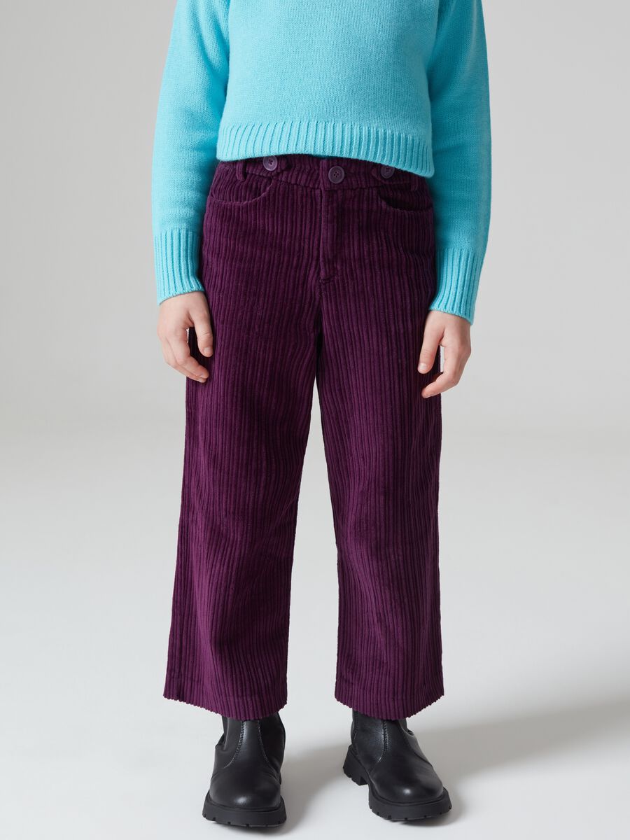 Wide-leg trousers in corduroy_1
