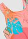 Pink tropical print girls&rsquo; swimsuit_2