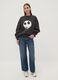 Sweatshirt preta em 100% algod&atilde;o com estampado The Nightmare Before Christmas_1