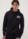Black cotton-blend hoodie with Miami Heat print_0