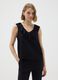 Schwarze Bluse in reiner Viskose oversize_0
