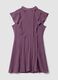 Purple relaxed-fit dress with short ruffle sleeves_4