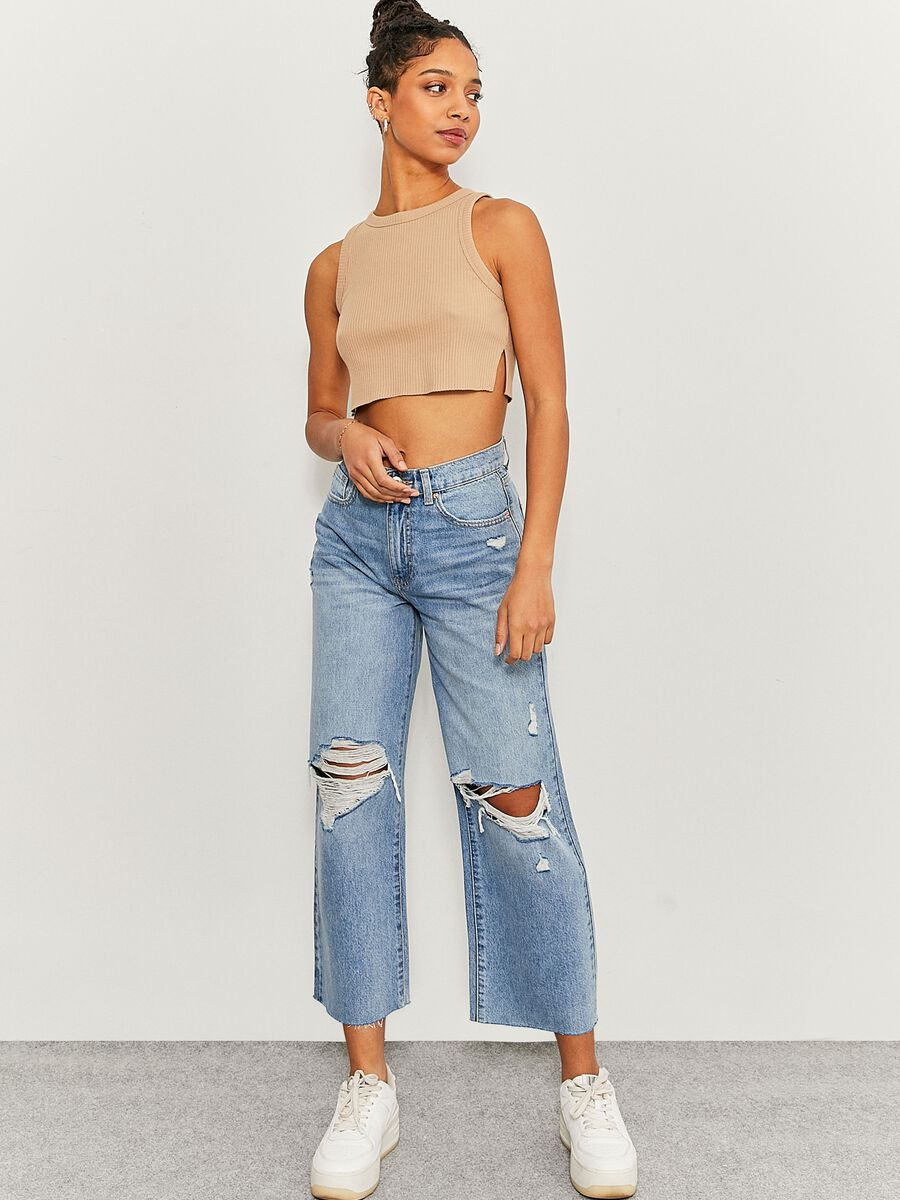 Straight-fit cropped jeans_0