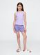 Purple Denim Shorts for Girls_0