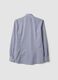 Blue pure cotton striped shirt with French collar, slim fit, non-iron_5