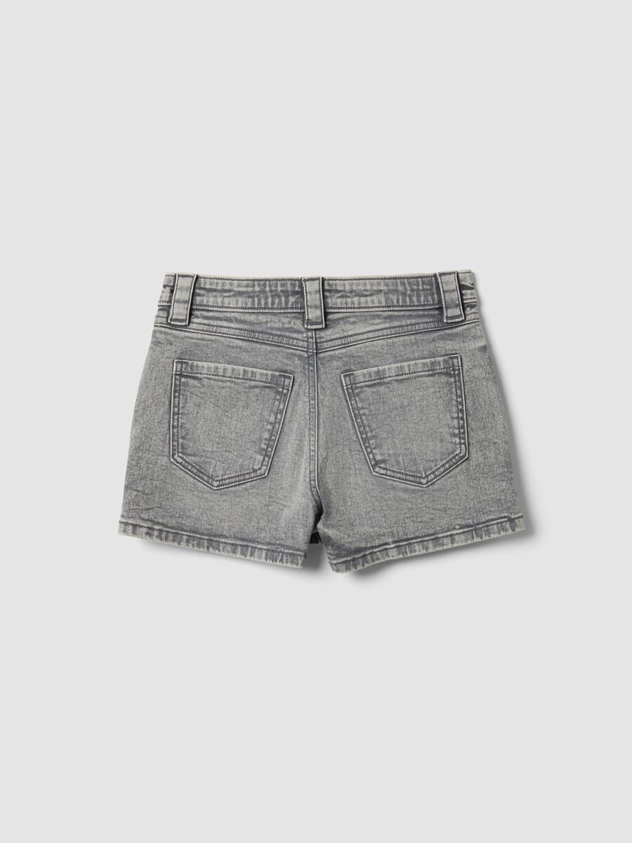 Grauer Skort aus Stretch-Baumwolle f&uuml;r M&auml;dchen, Regular Fit_4