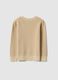 Child's regular fit beige crew neck pure cotton jumper_4