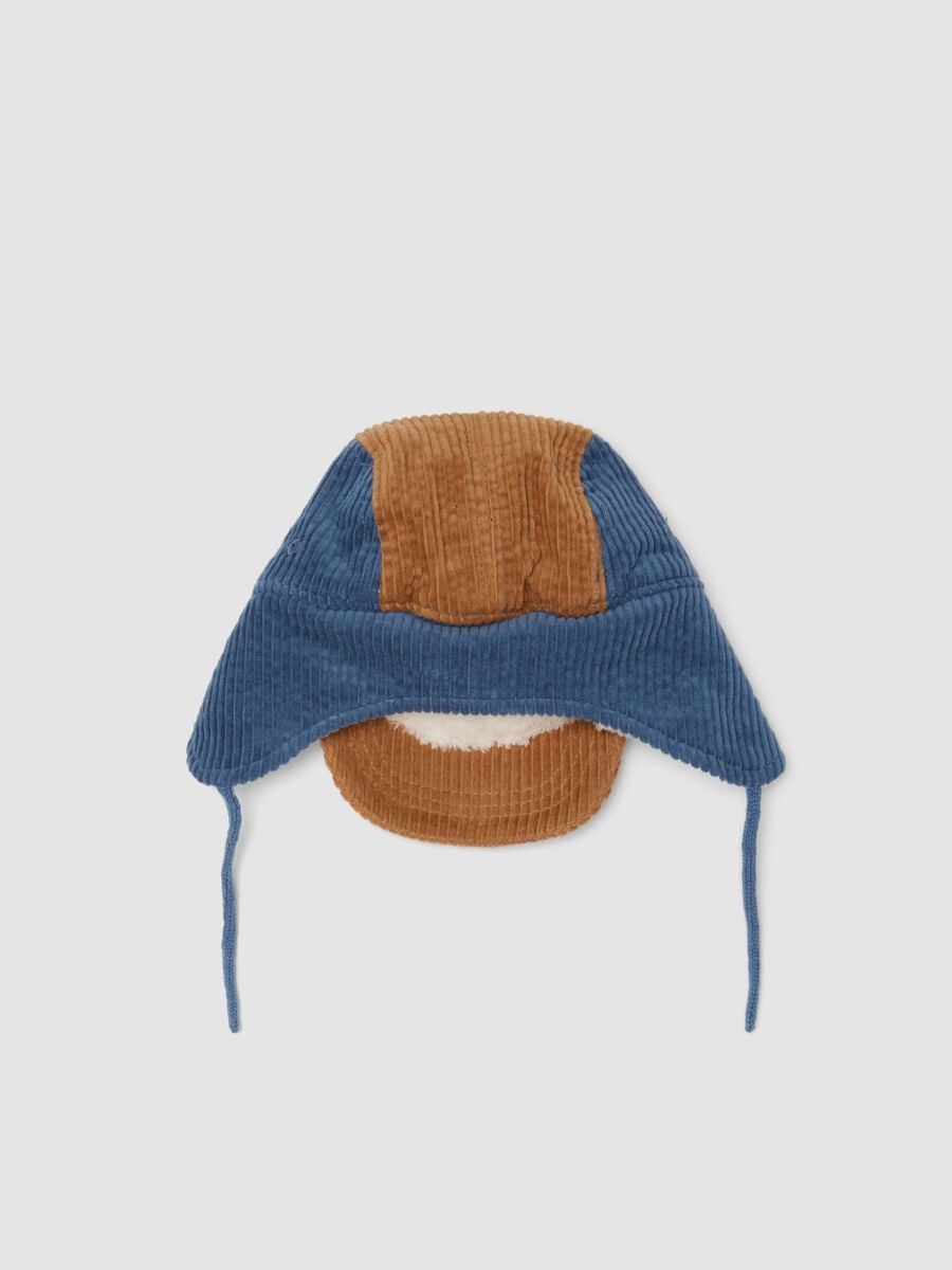 Cappello multicolor in puro cotone con paraorecchie_2
