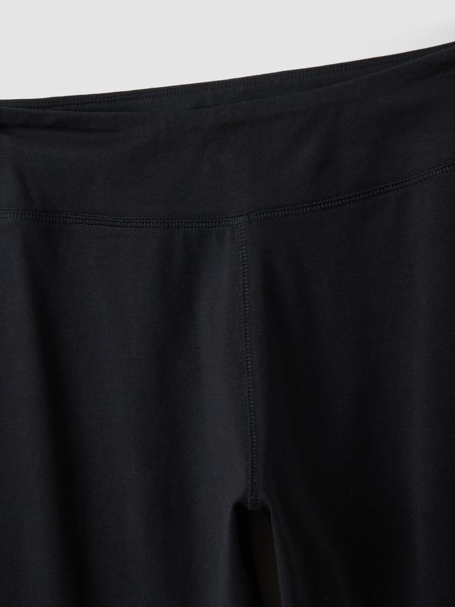Schwarze Skinny-Leggings aus Stretch-Baumwolle_5