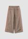 Girls&rsquo; multicolour stretch viscose checked culotte trousers_1