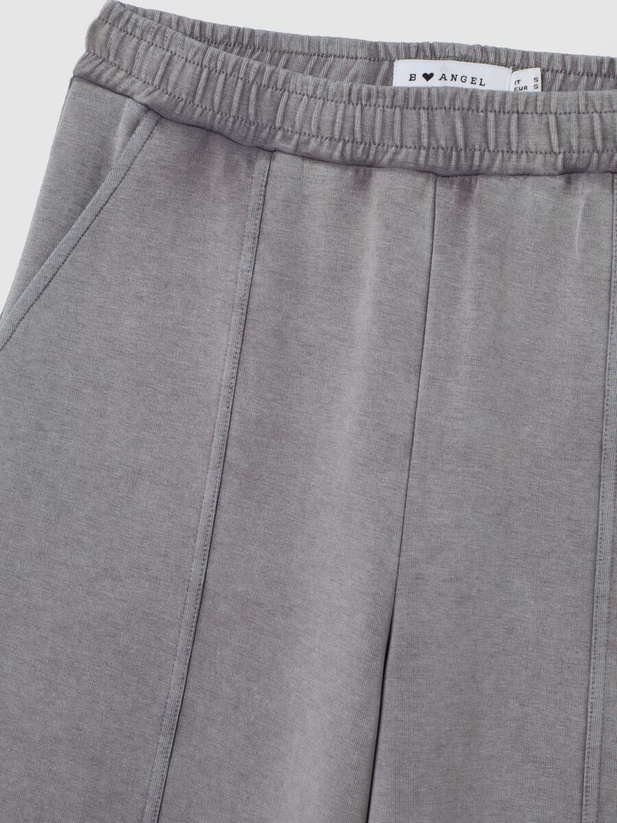 Grey stretchy cotton trousers with relaxed fit_5
