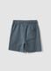 Blue pure cotton regular fit shorts for boys_1