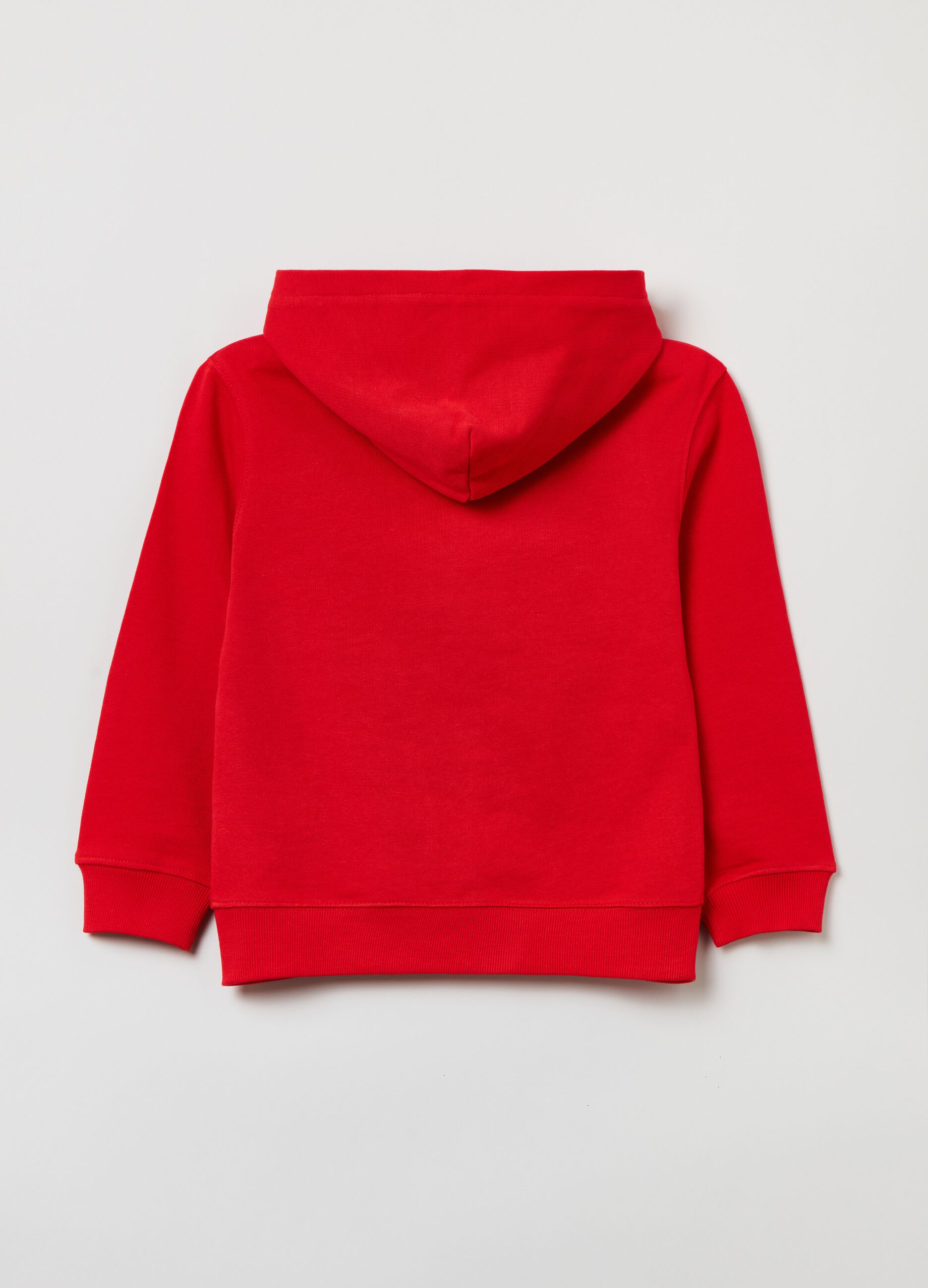 Fitness full-zip sweatshirt in cotton with hood