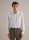 White Slim Fit Long Sleeve Shirt with Classic Collar_2