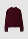 Purple long-sleeved top with high neck, regular fit_6