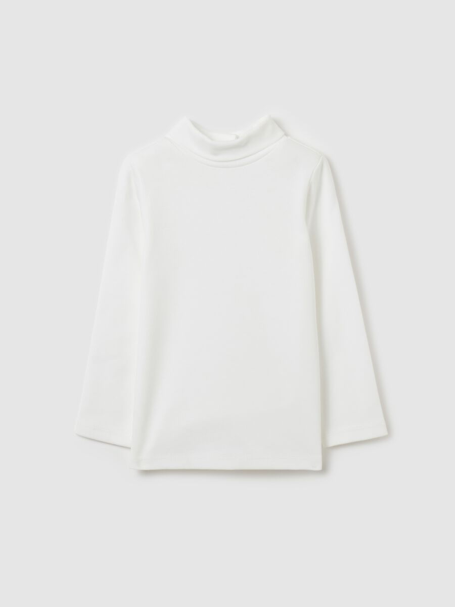 Long-sleeved T-shirt with high neck_0
