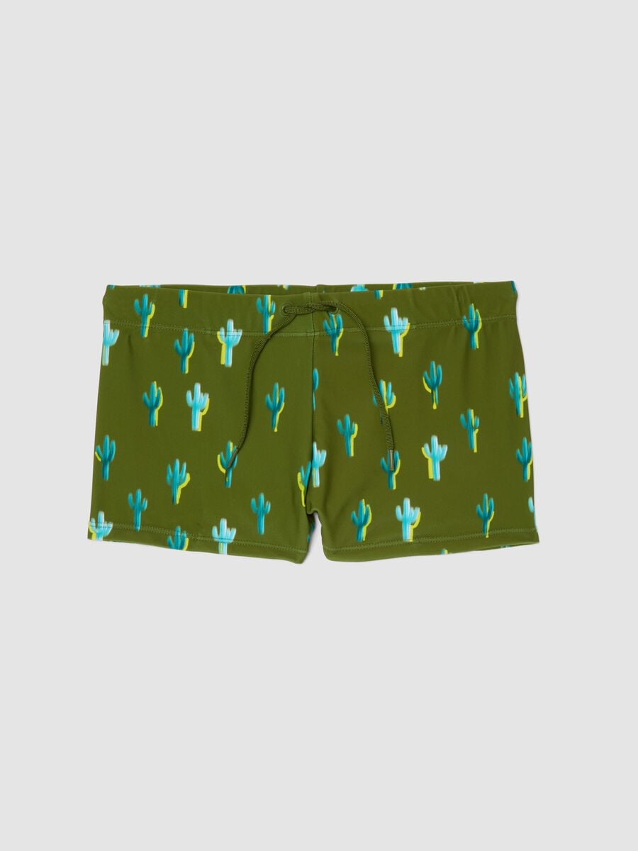 Green stretch swim briefs_0