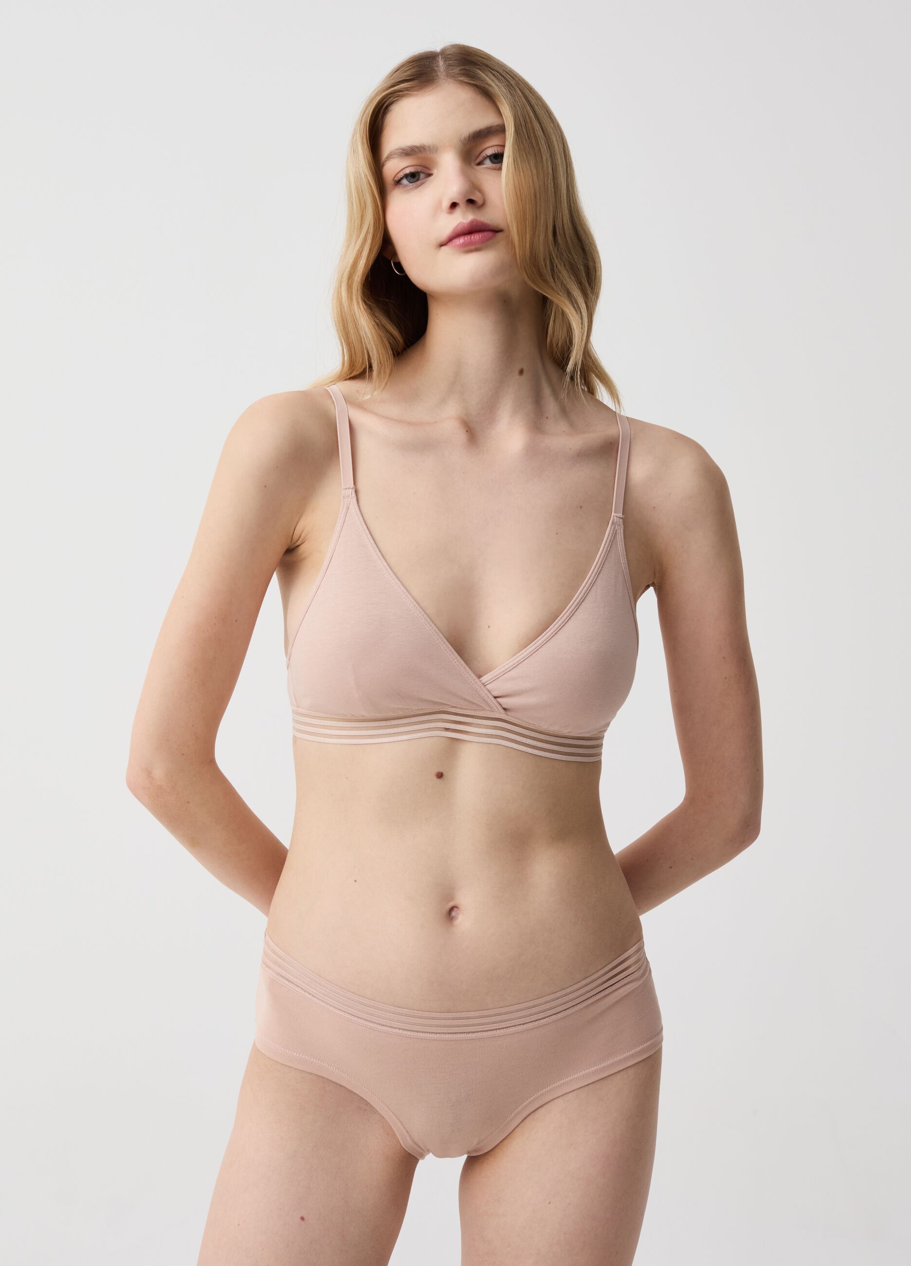 The Nude Effect French knickers in stretch organic cotton