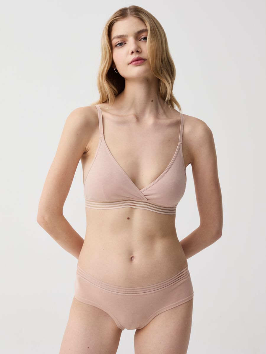 The Nude Effect French knickers in stretch organic cotton_0
