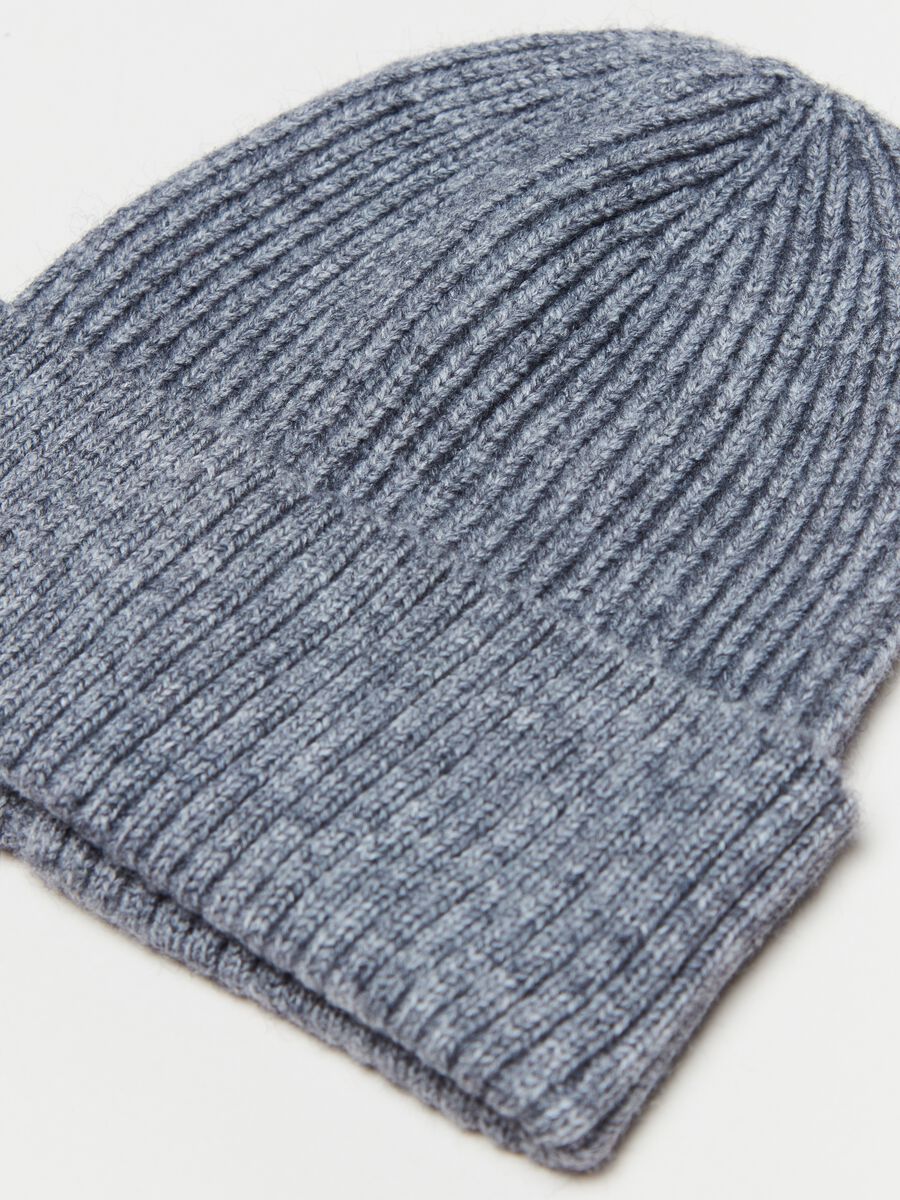 Ribbed beanie with turn-up_1