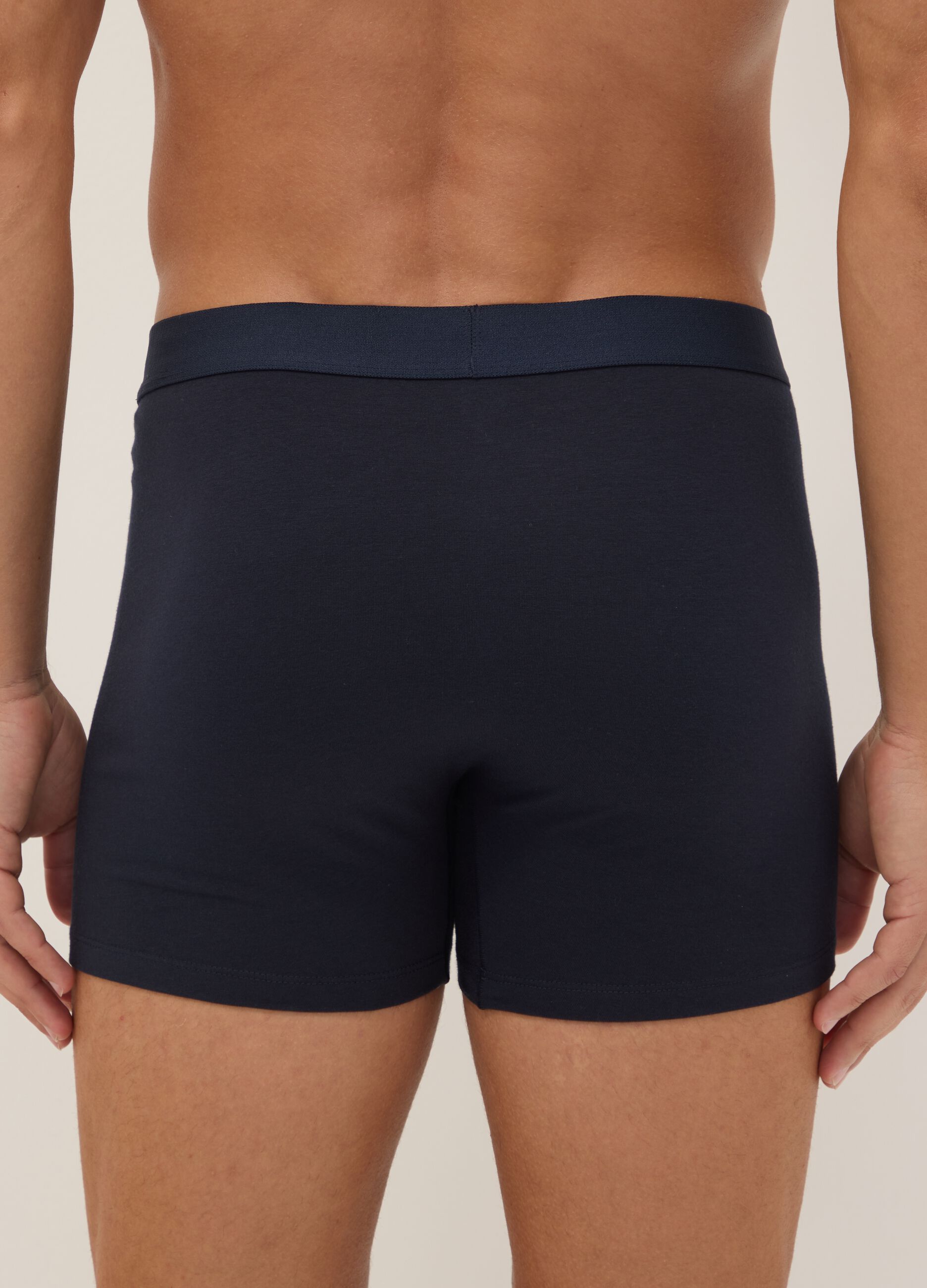 Tripack di boxer blu in cotone organico