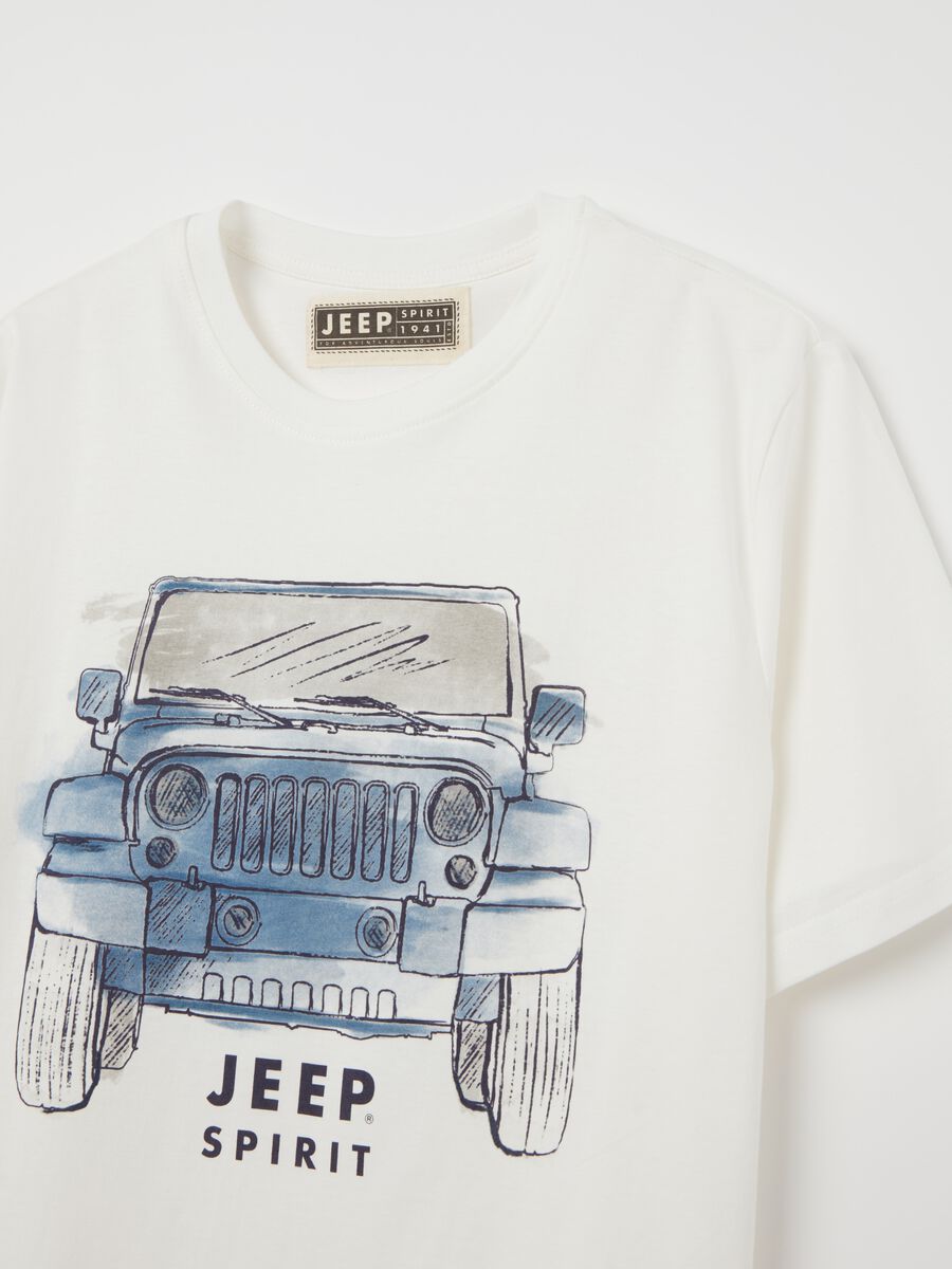 Cotton T-shirt with Jeep Spirit print_5