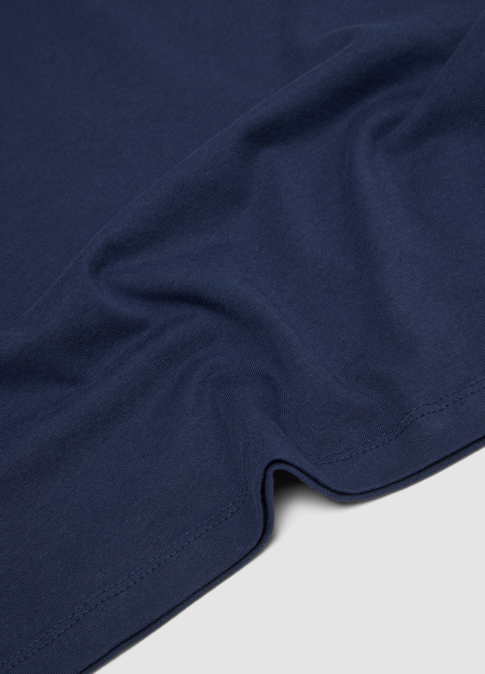 2er-Pack Jungen-Unterhemden in Blau und Weiss aus reiner Bio-Baumwolle